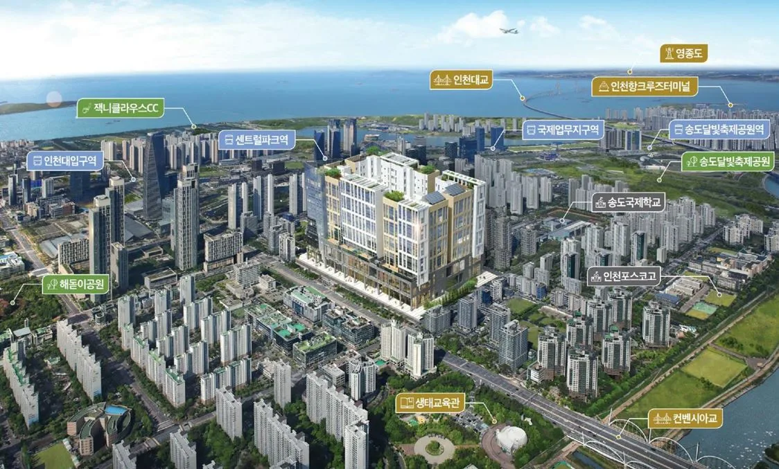 송도 월드메르디앙 에클라 입지 환경 - 인천대입구역 도보 15분, GTX-B 수혜